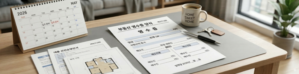 부동산 계약서 영수증 양식